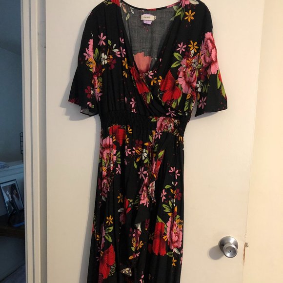 Kormei Women's Short Sleeve Floral Maxi Dress - Picture 1 of 2